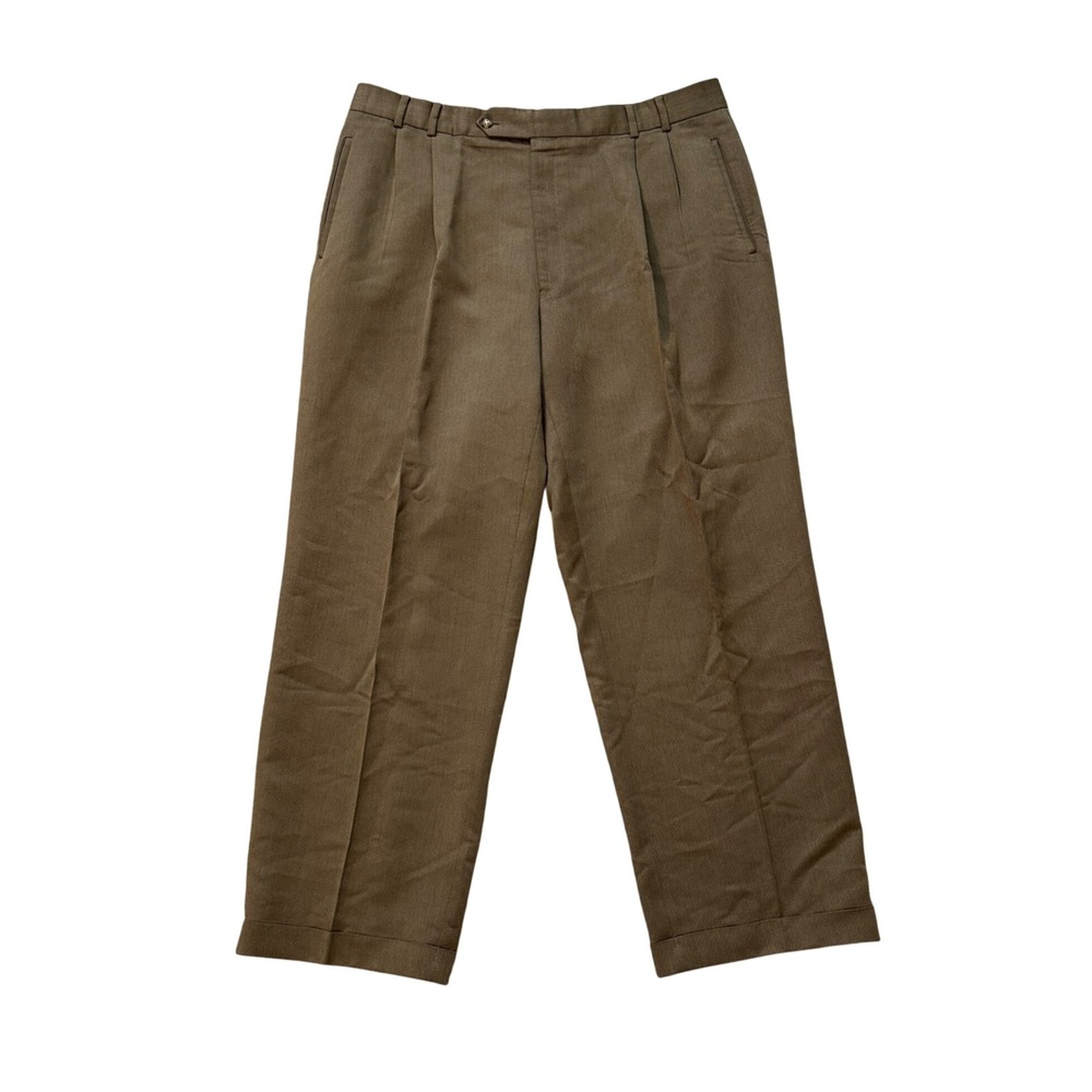Vintage 90's Ballin Nordstrom Mens Pleated Dress Pants‎ Size 38 Brown Classic